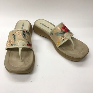 Caribbean Joe Womans Wedge Comfort Sandal 8.5M(64)